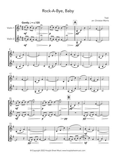 Rock-a-Bye, Baby (arr. Christian Morris)