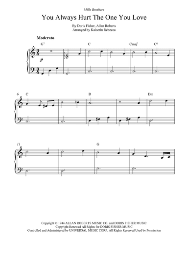 You Always Hurt The One You Love (arr. Kaiserin Rebecca)