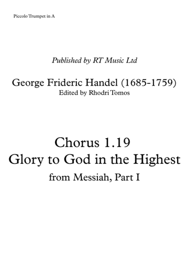 Handel's Messiah HWV56 - trumpet 1 parts (arr. Rhodri Tomos)