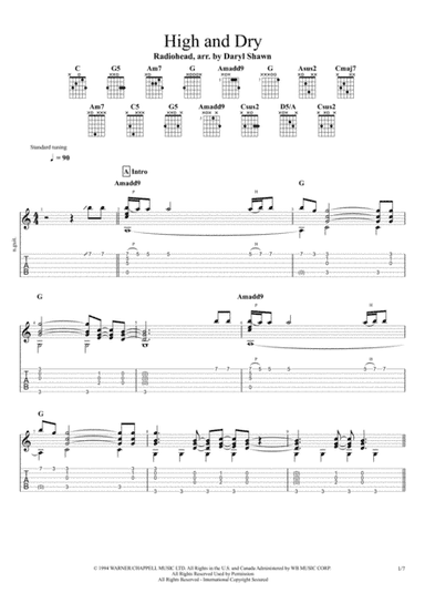 High And Dry (arr. Daryl Shawn)