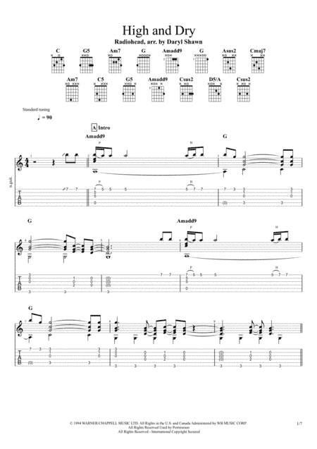 High And Dry (arr. Daryl Shawn)