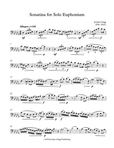 Sonatina for Solo Euphonium