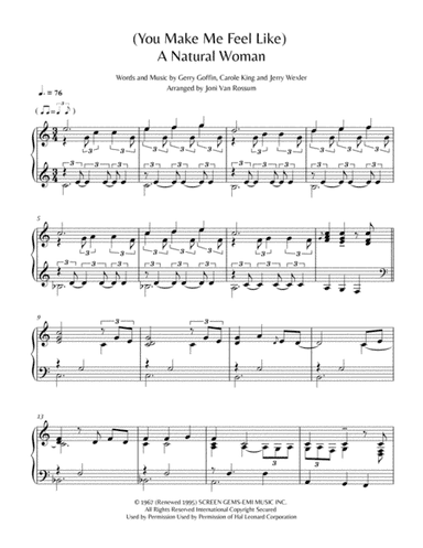 (You Make Me Feel Like) A Natural Woman (arr. Joni Van Rossum)