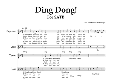 Ding Dong! (SATB) (arr. Dominic McGonigal)