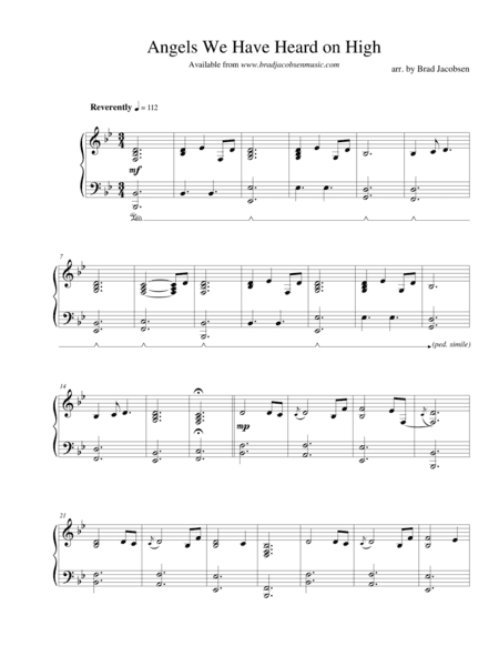 Angels We Have Heard on High (arr. Brad Jacobsen)