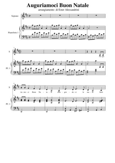 Auguriamoci Buon Natale(piano e voce) (arr. Ester Alessandrini)