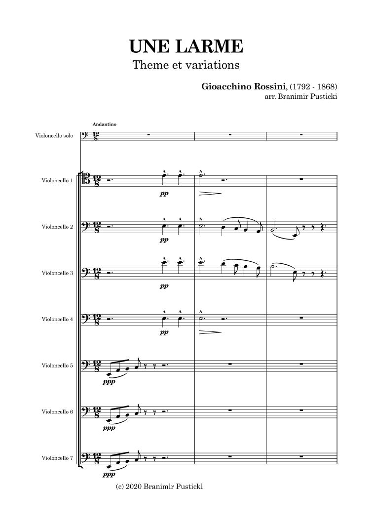 Une Larme (arr. Branimir Pusticki)