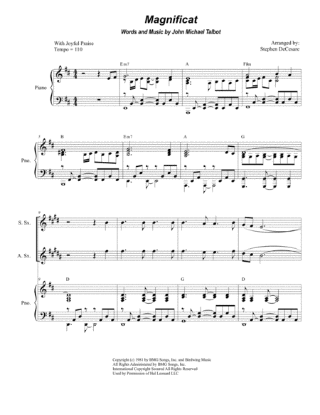Magnificat (arr. Stephen DeCesare)
