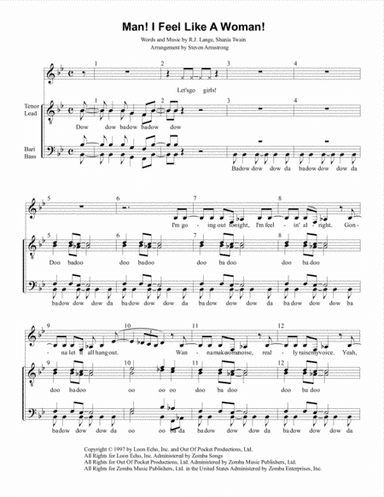 Man! I Feel Like A Woman! (arr. Steven Armstrong)