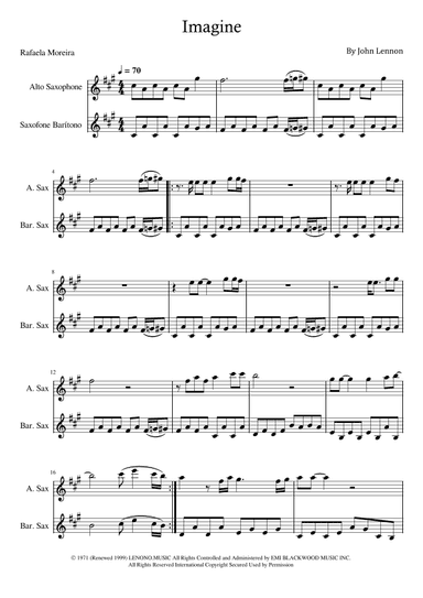 Imagine (arr. Rafaela Moreira)