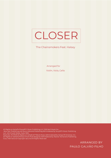 Closer (arr. Paulo Galvao Filho)