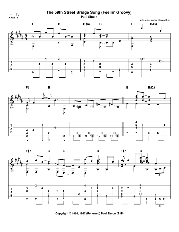 The 59th Street Bridge Song (feelin' Groovy) (arr. Steven King)