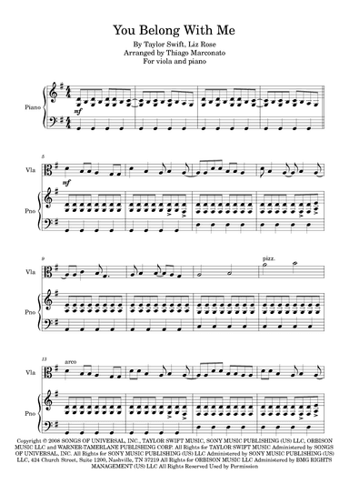 You Belong With Me (arr. Thiago Marconato)