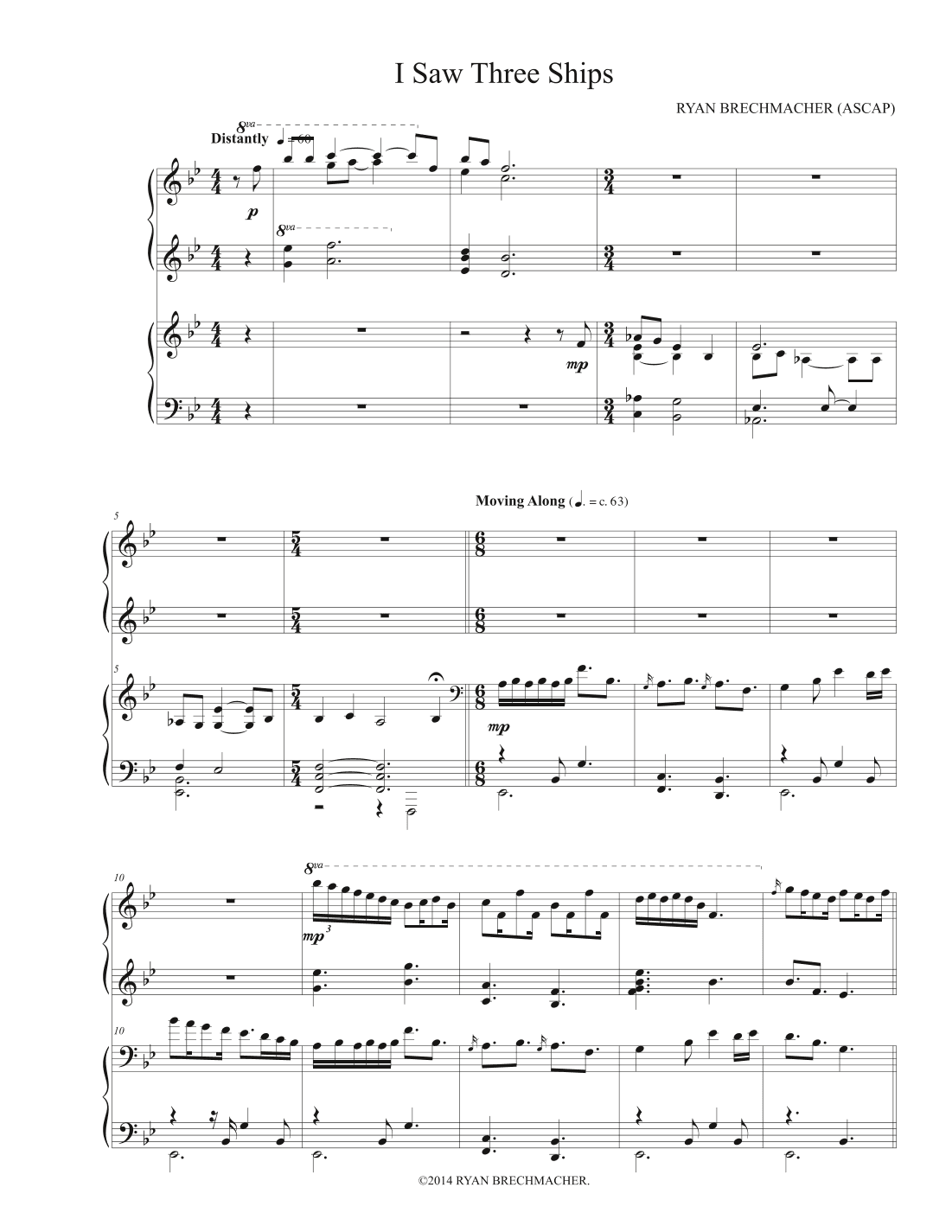 I Saw Three Ships (arr. Ryan Brechmacher)