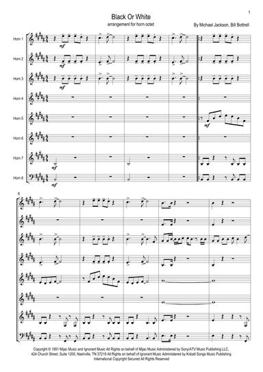 Black Or White (rap Version) (arr. Edition Maulwurf)
