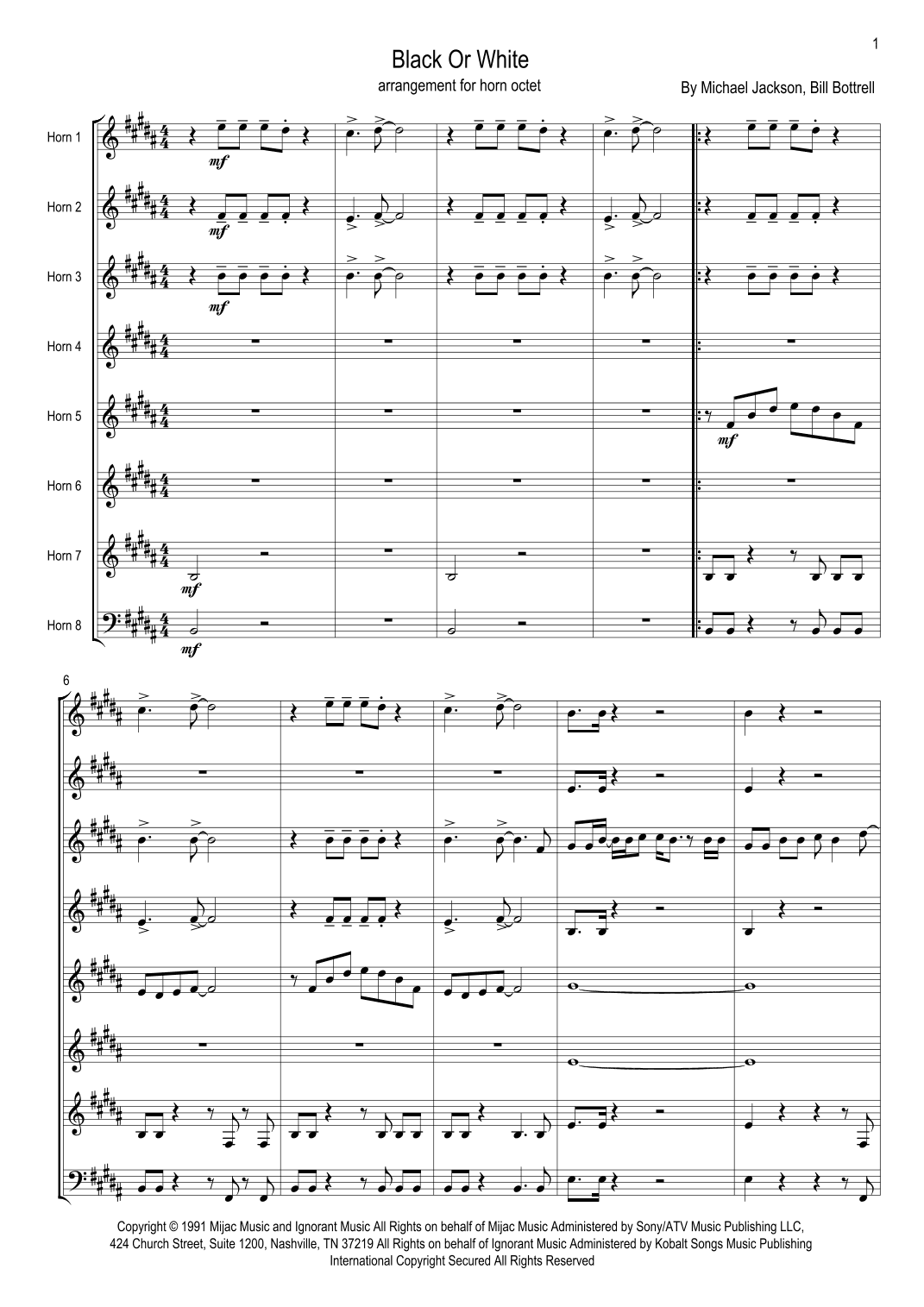 Black Or White (rap Version) (arr. Edition Maulwurf)