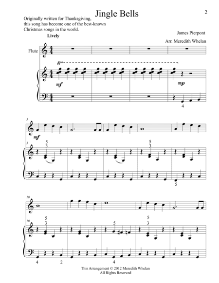 Christmas Duets for Flute & Piano:  Jingle Bells (arr. Meredith Whelan)