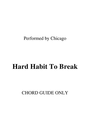 Hard Habit To Break (arr. RWM)