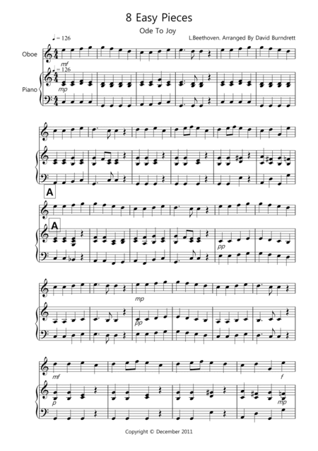 8 Pieces for Oboe And Piano (arr. David Burndrett)