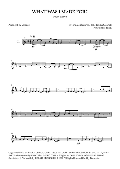 What Was I Made For? (arr. Milanov)