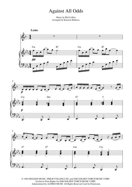 Against All Odds (take A Look At Me Now) (arr. Kaiserin Rebecca)