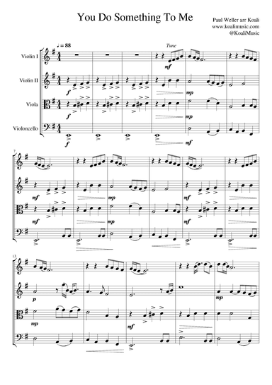 You Do Something To Me (arr. KoaliMusic)