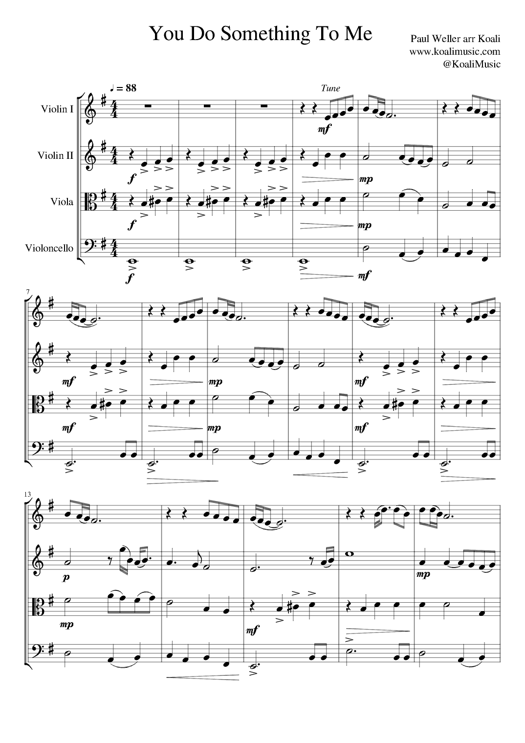 You Do Something To Me (arr. KoaliMusic)