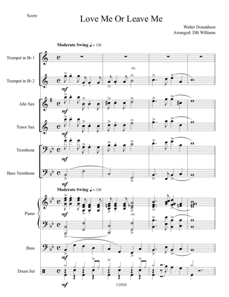 Love Me Or Leave Me (arr. DB Williams)