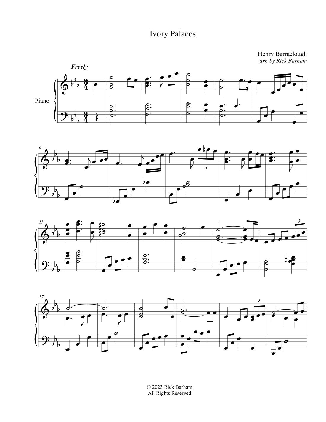 Ivory Palaces (arr. Rick Barham)