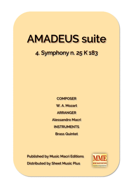 AMADEUS suite - 4. Symphony n. 25 K 183 (arr. Alessandro Macrì)