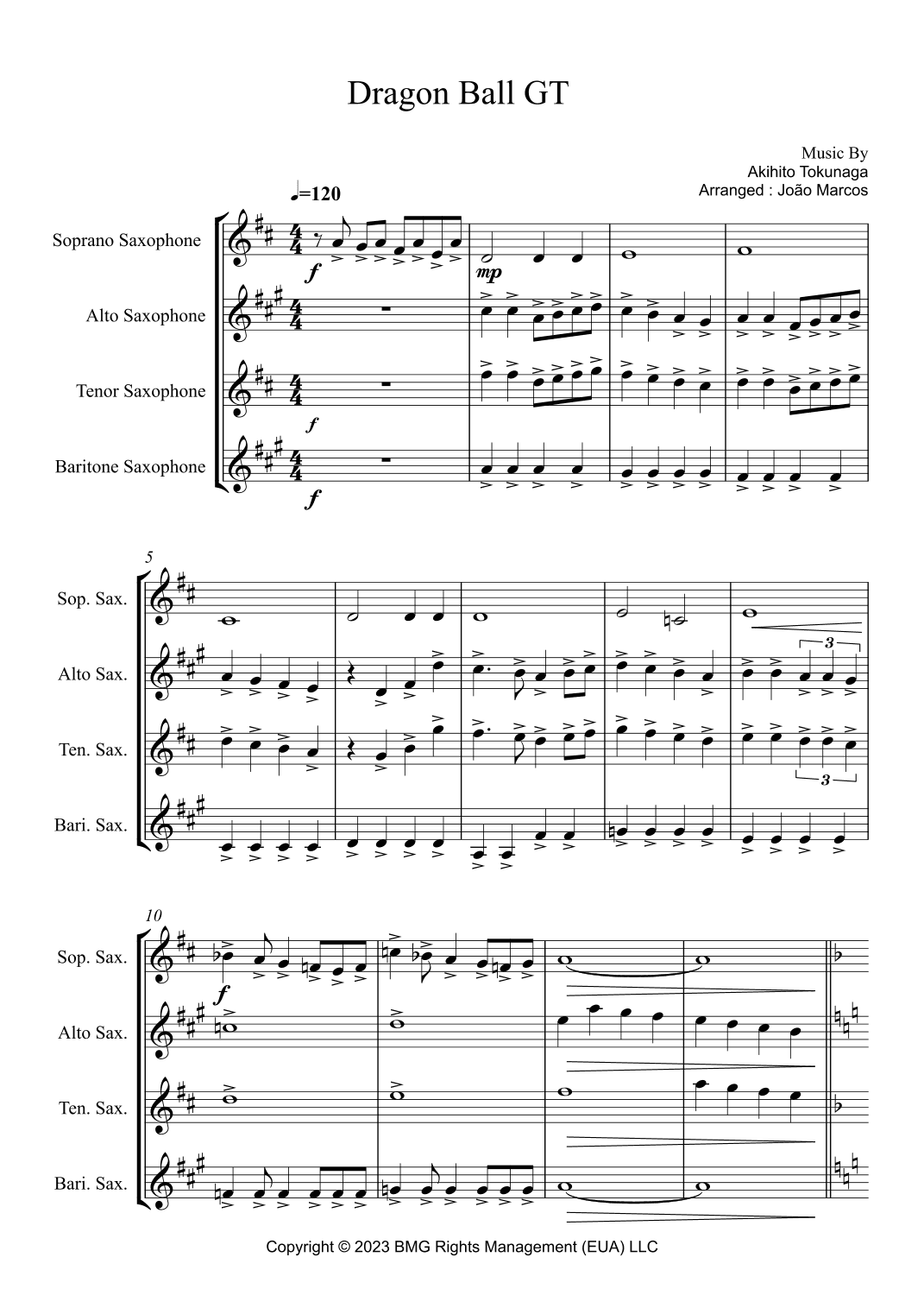 Dragon Ball Gt (arr. João Marcos Maciel)