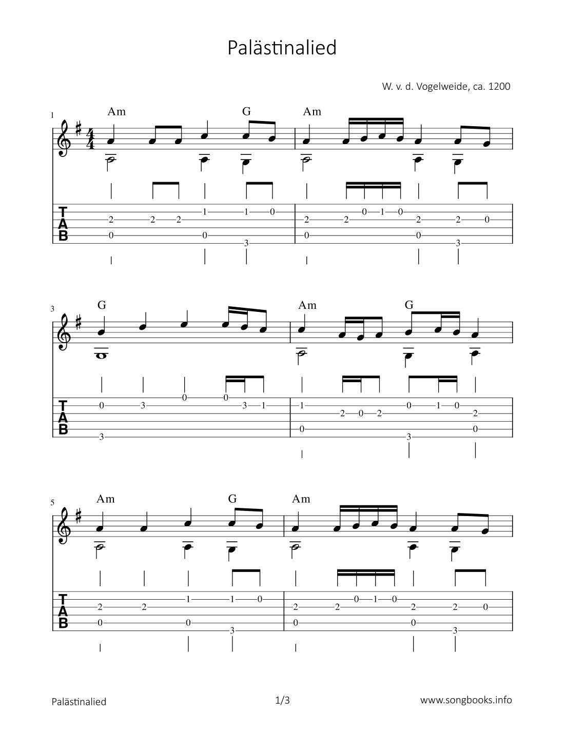 Palästinalied (arr. Bettina Schipp)