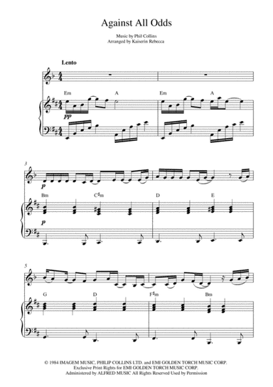 Against All Odds (take A Look At Me Now) (arr. Kaiserin Rebecca)