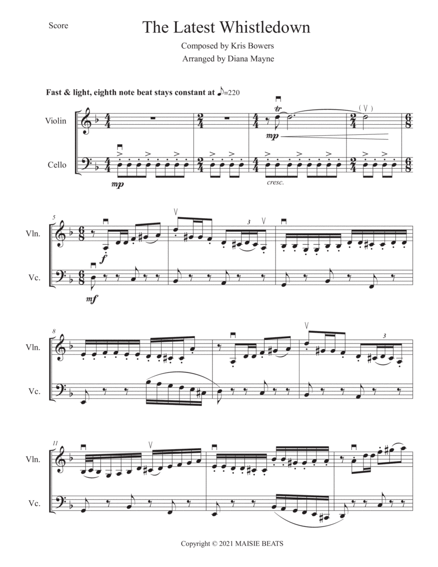 The Latest Whistledown (arr. Diana Mayne)