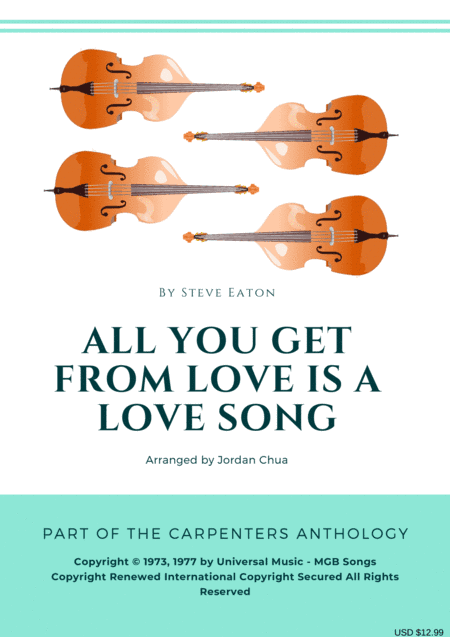 All You Get From Love Is A Love Song (arr. Jordan Chua)