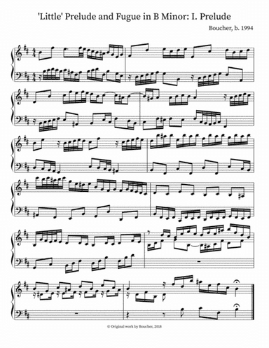 'Little' Prelude and Fugue in B Minor: I. Prelude