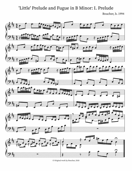 'Little' Prelude and Fugue in B Minor: I. Prelude