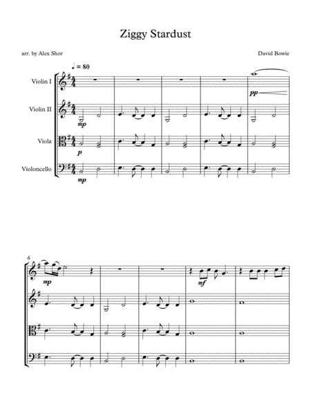 Ziggy Stardust (arr. Alex Shor)