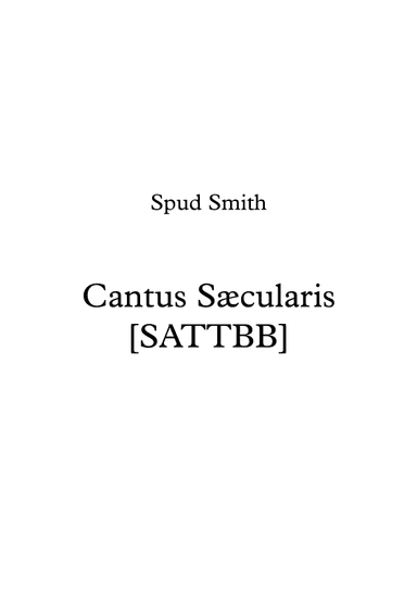 Cantus Saecularis