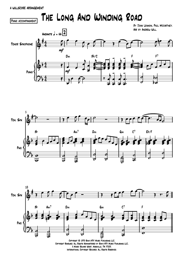 The Long And Winding Road (arr. Andrew Will)