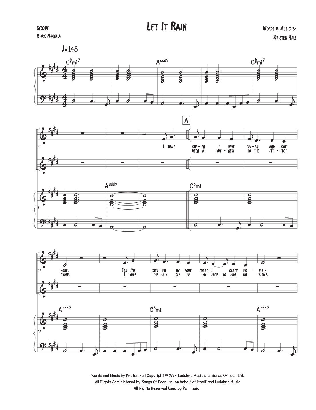 Let It Rain (arr. Bruce Muckala)