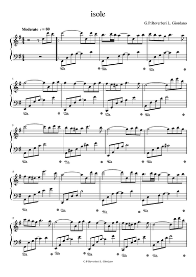 Isole (arr. Gianluca Giovannetti)