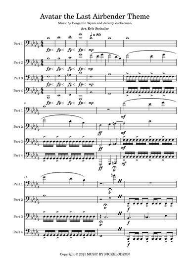 Avatar: The Last Airbender - Main Title Theme (arr. Kyle Steindler)