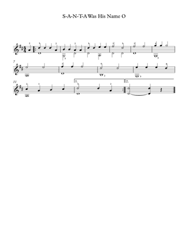 S-A-N-T-A Was His Name O (arr. Milan Mitic)