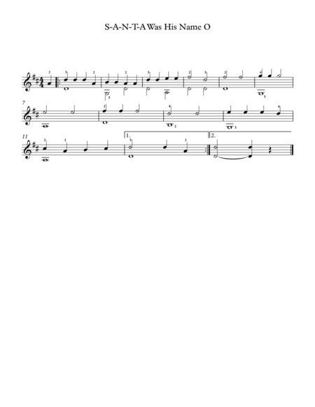 S-A-N-T-A Was His Name O (arr. Milan Mitic)