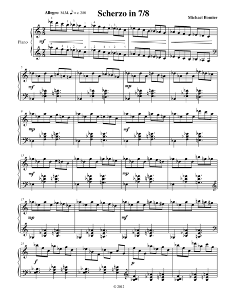 Scherzo in 7/8 from Nine Character Pieces