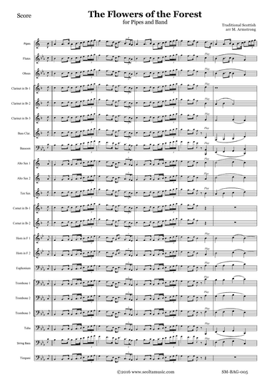 The Flowers of the Forest for bagpipes and concert band (arr. Mark Armstrong)