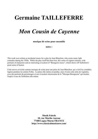 Mon Cousin de Cayenne