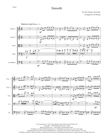 Smooth (arr. Jim Bicigo)
