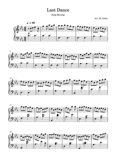 Last Dance (arr. M. Galka)